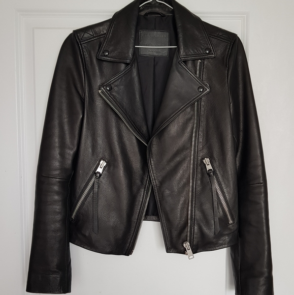 AllSaints Dalby Biker Jacket - Picture 3 of 4